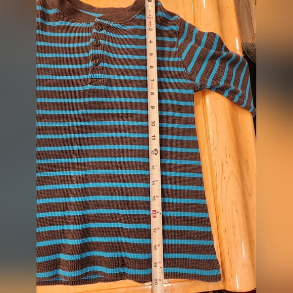 Striped Henley Long Sleeve Shirt - Picture 5 of 6